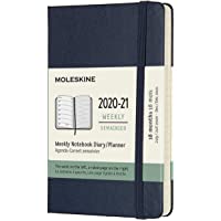 Moleskine - Agenda Semanal de 18 Meses- Agenda de Bolsillo 2020-2021- Agenda Semanal con Tapa Dura y Cierre Elástico…